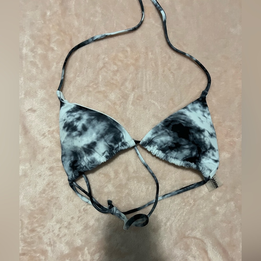 Black and White Bikini Top